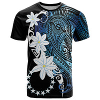 Cook Islands Maori Language Week T Shirt Tiare Maori Kuki Airani Blue Pattern