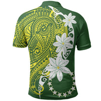 Cook Islands Maori Language Week Polo Shirt Tiare Maori Kuki Airani Green Pattern