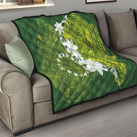 Cook Islands Maori Language Week Quilt Tiare Maori Kuki Airani Green Pattern