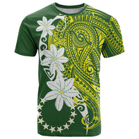 Cook Islands Maori Language Week T Shirt Tiare Maori Kuki Airani Green Pattern