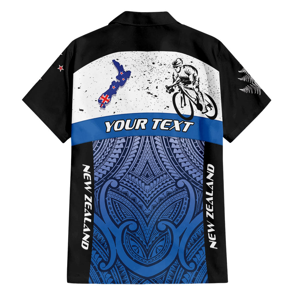 Personalised Cycling New Zealand Family Matching Off Shoulder Maxi Dress and Hawaiian Shirt Aotearoa Map Fern Maori Pattern LT22 - Polynesian Pride