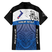 Personalised Cycling New Zealand Family Matching Tank Maxi Dress and Hawaiian Shirt Aotearoa Map Fern Maori Pattern LT22 - Polynesian Pride