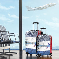 Personalised Cycling New Zealand Luggage Cover Aotearoa Map Fern Maori Pattern