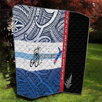 Personalised Cycling New Zealand Quilt Aotearoa Map Fern Maori Pattern