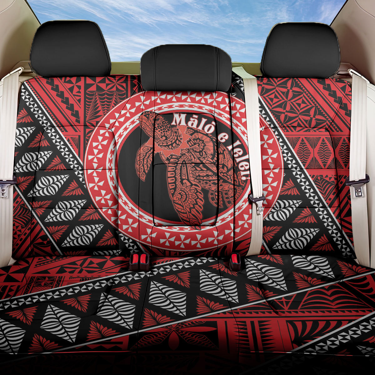 Tonga Language Week Back Car Seat Cover Heilala Turtle Malo E Lelei