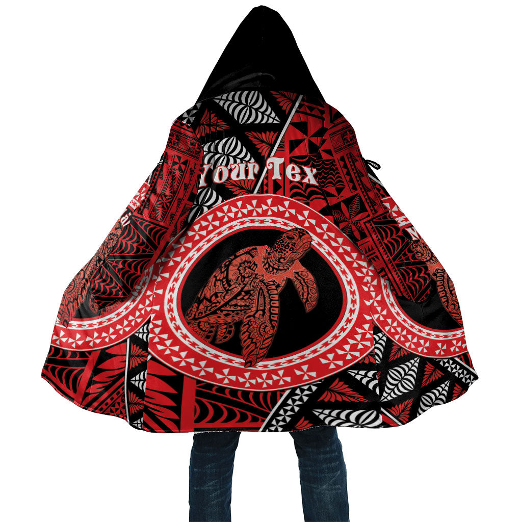 Personalised Tonga Language Week Cloak Heilala Turtle Malo E Lelei LT22 Unisex Red - Polynesian Pride