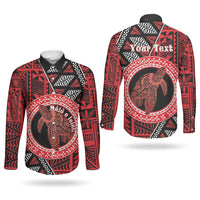 Personalised Tonga Language Week Couples Matching Mermaid Dress and Long Sleeve Button Shirt Heilala Turtle Malo E Lelei