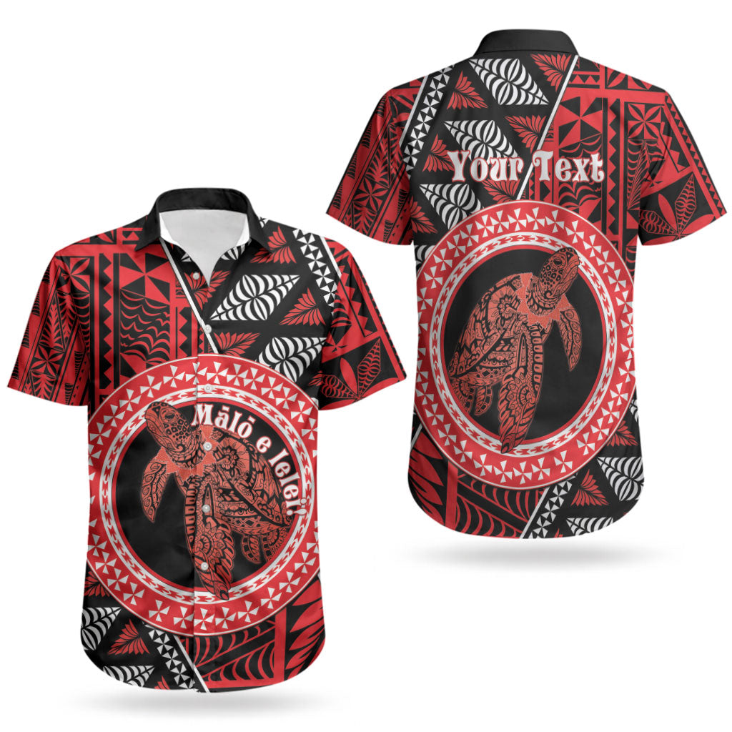 Personalised Tonga Language Week Couples Matching Puletasi and Hawaiian Shirt Heilala Turtle Malo E Lelei
