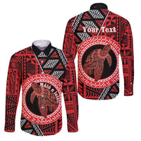 Personalised Tonga Language Week Family Matching Off The Shoulder Long Sleeve Dress and Hawaiian Shirt Heilala Turtle Malo E Lelei