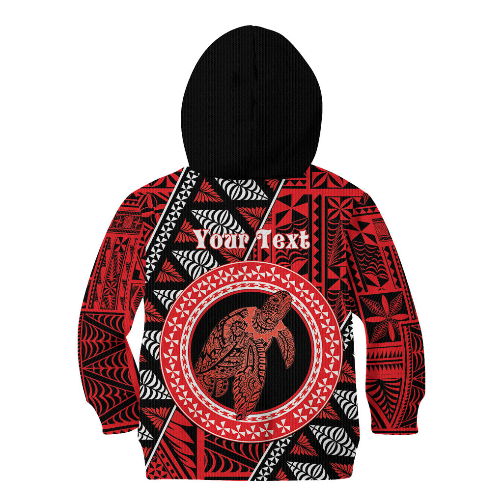 Personalised Tonga Language Week Kid Hoodie Heilala Turtle Malo E Lelei