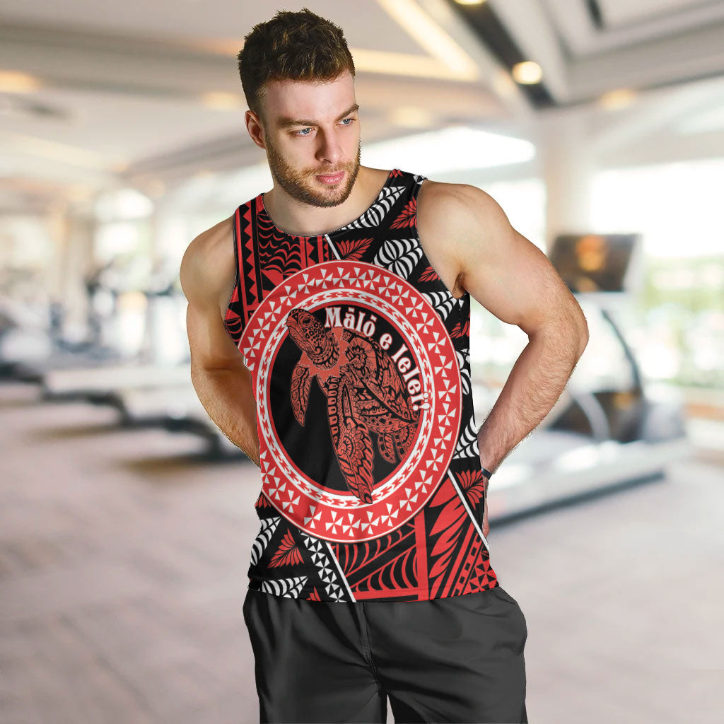 Personalised Tonga Language Week Men Tank Top Heilala Turtle Malo E Lelei