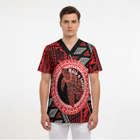 Personalised Tonga Language Week Scrub Top Heilala Turtle Malo E Lelei