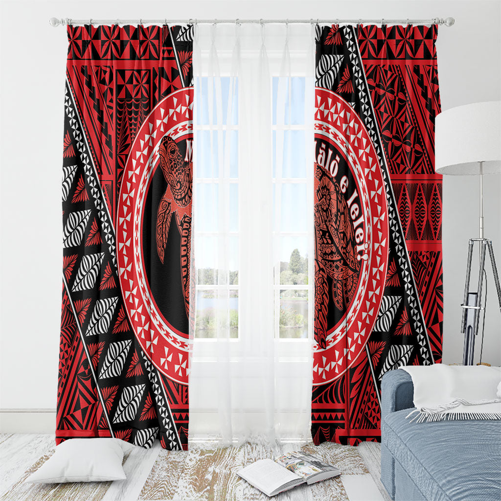 Tonga Language Week Window Curtain Heilala Turtle Malo E Lelei