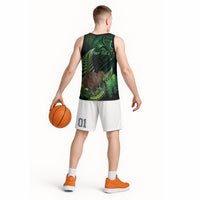 Kiwi New Zealand Personalised Basketball Jersey Aotearoa Map Silver Fern Koru Pattern