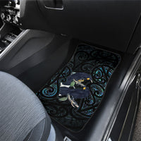 New Zealand Huia Bird Car Mats Paua Shell Maori Pattern