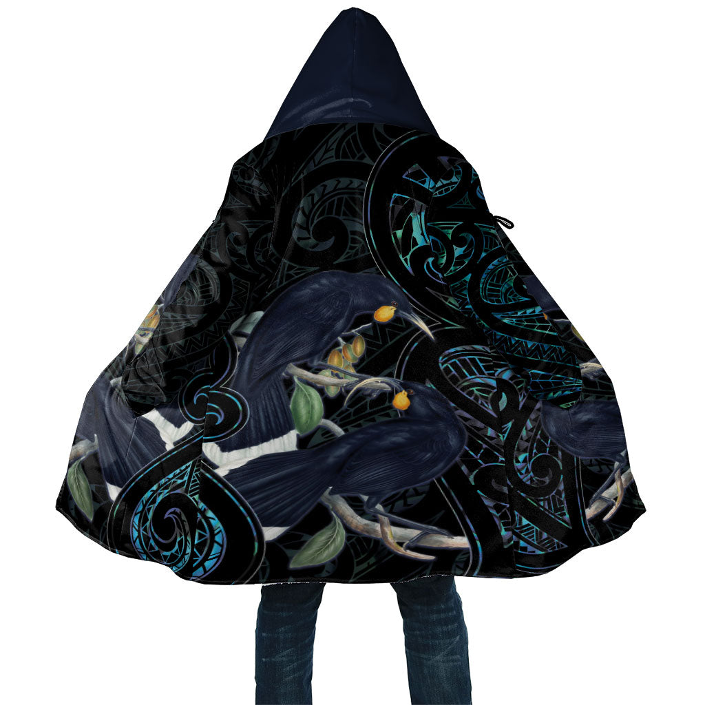 New Zealand Huia Bird Cloak Paua Shell Maori Pattern LT22 Unisex Black - Polynesian Pride