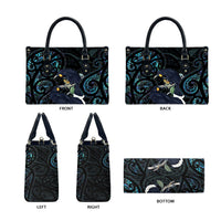 New Zealand Huia Bird Leather Bag Paua Shell Maori Pattern