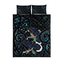 New Zealand Huia Bird Quilt Bed Set Paua Shell Maori Pattern