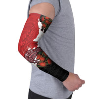 Kiwi New Zealand Personalised Arm Sleeves NZ Map Pohutukawa Fern Maori Pattern