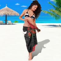 Kiwi New Zealand Personalised Sarong NZ Map Pohutukawa Fern Maori Pattern