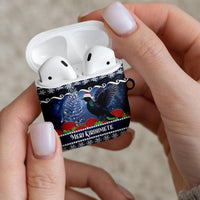 New Zealand Tui Bird Christmas AirPods Case Pohutukawa Xmas Tree Meri Kirihimete