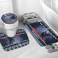 New Zealand Tui Bird Christmas Bathroom Set Pohutukawa Xmas Tree Meri Kirihimete