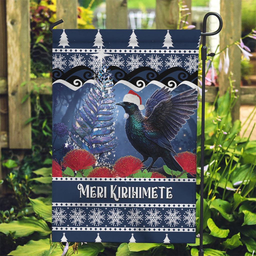 New Zealand Tui Bird Christmas Garden Flag Pohutukawa Xmas Tree Meri Kirihimete
