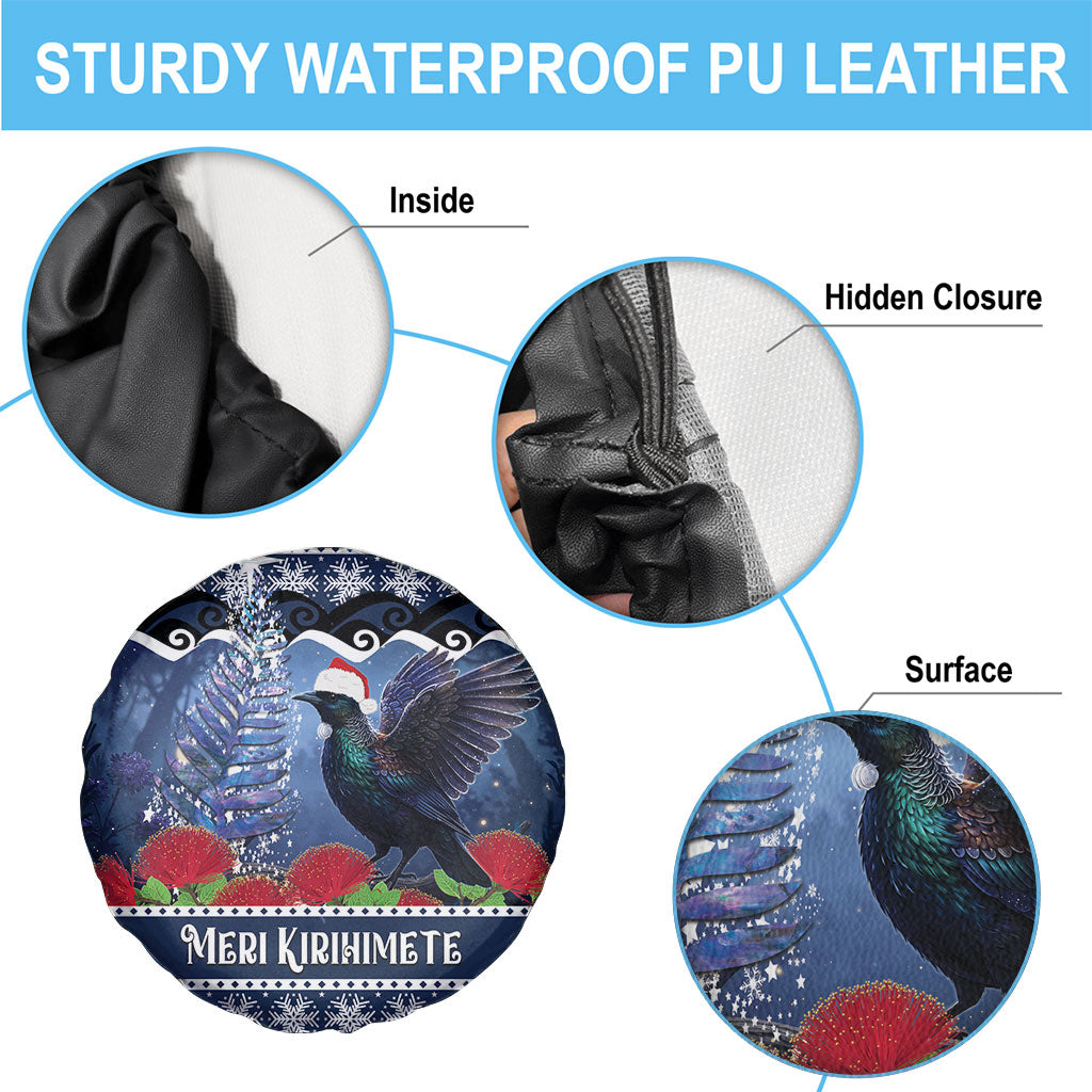 New Zealand Tui Bird Christmas Spare Tire Cover Pohutukawa Xmas Tree Meri Kirihimete