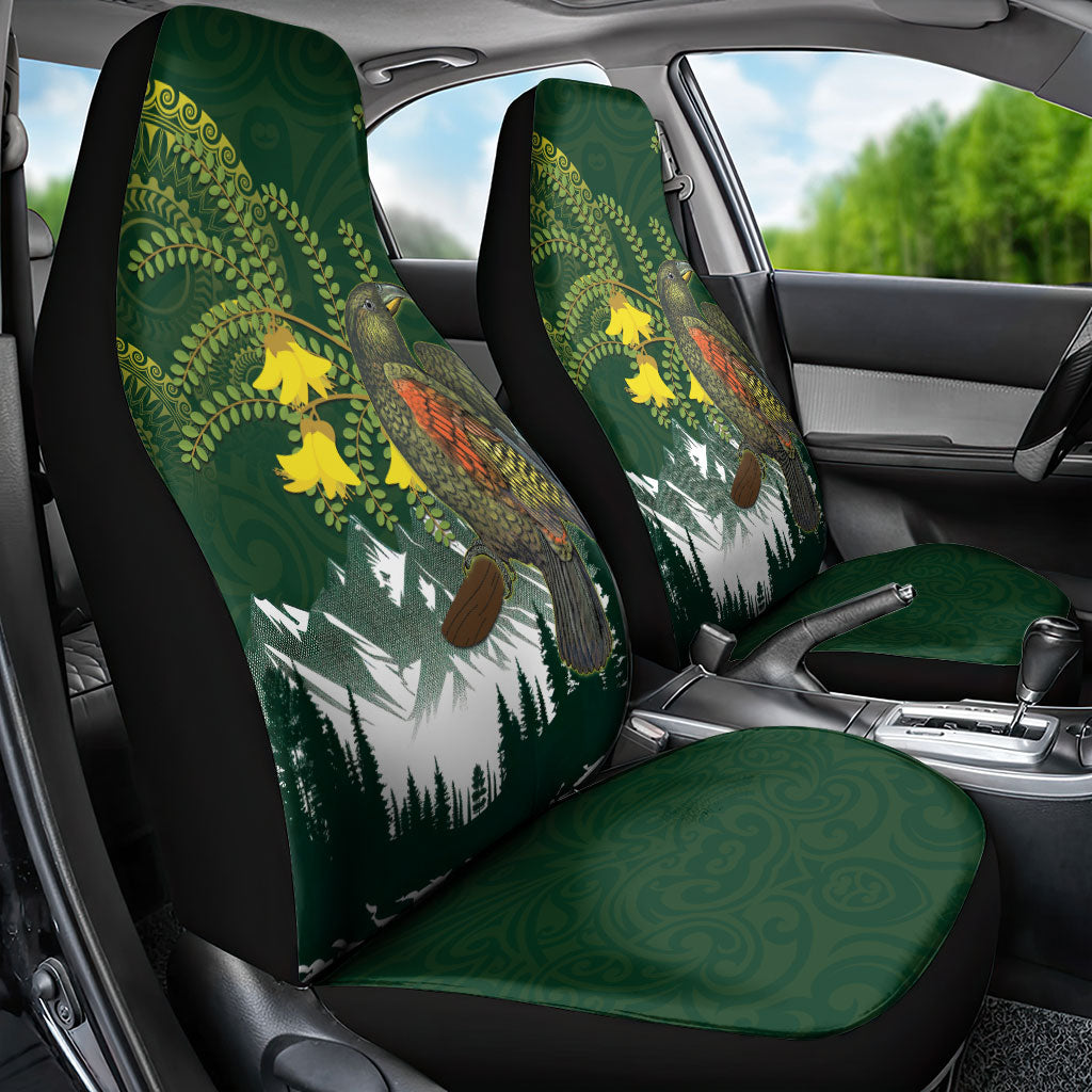 Kea Bird Kowhai New Zealand Car Seat Cover Mountain Landscape Maori Art LT22 - Polynesian Pride