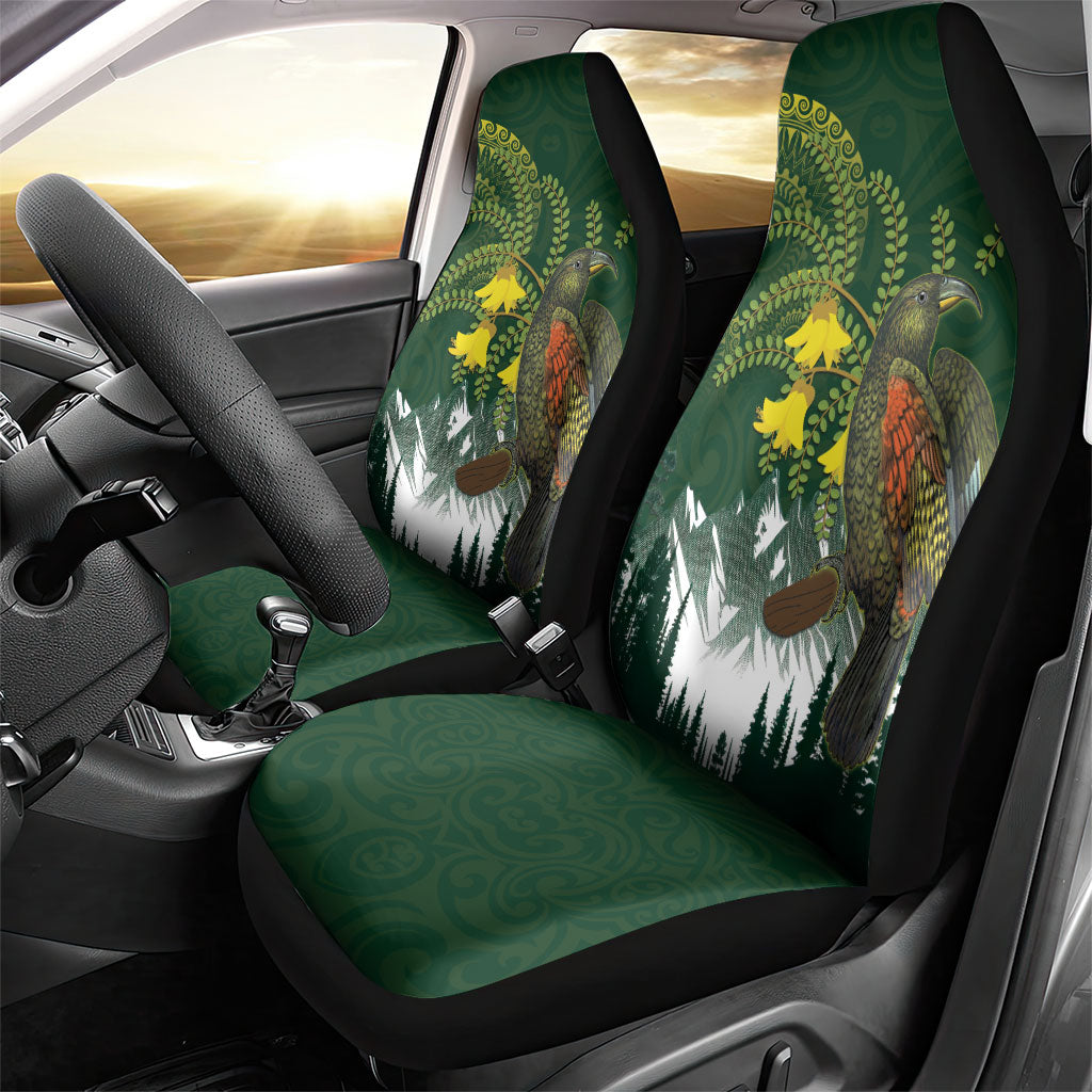 Kea Bird Kowhai New Zealand Car Seat Cover Mountain Landscape Maori Art LT22 - Polynesian Pride