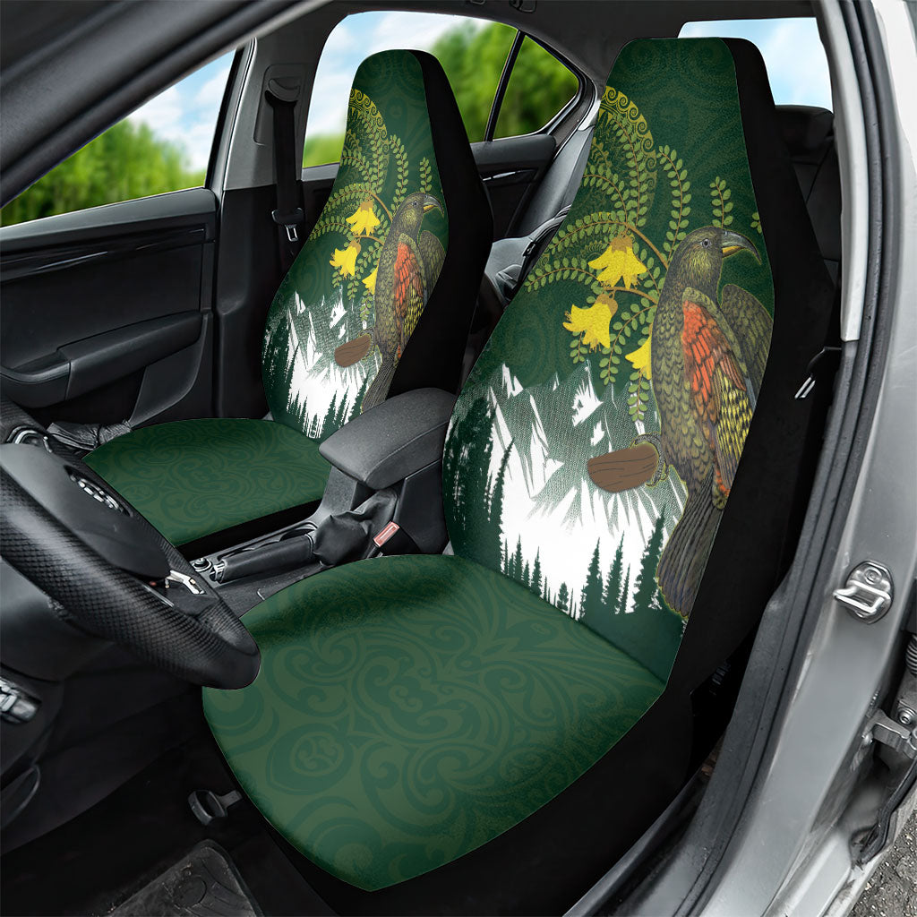 Kea Bird Kowhai New Zealand Car Seat Cover Mountain Landscape Maori Art LT22 - Polynesian Pride
