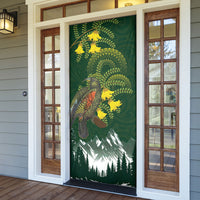 Kea Bird Kowhai New Zealand Door Cover Mountain Landscape Maori Art