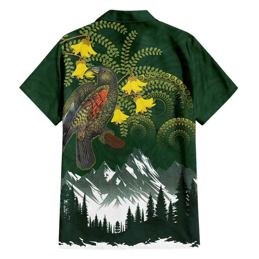 Kea Bird Kowhai New Zealand Family Matching Puletasi and Hawaiian Shirt Mountain Landscape Maori Art LT22 - Polynesian Pride