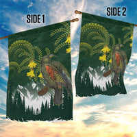 Kea Bird Kowhai New Zealand Garden Flag Mountain Landscape Maori Art