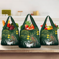 Kea Bird Kowhai New Zealand Grocery Bag Mountain Landscape Maori Art