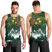 Kea Bird Kowhai New Zealand Men Tank Top Mountain Landscape Maori Art