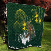 Kea Bird Kowhai New Zealand Quilt Mountain Landscape Maori Art