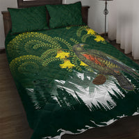 Kea Bird Kowhai New Zealand Quilt Bed Set Mountain Landscape Maori Art
