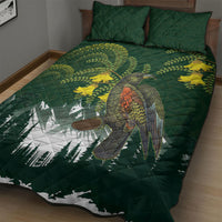 Kea Bird Kowhai New Zealand Quilt Bed Set Mountain Landscape Maori Art