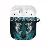 New Zealand Kotiate Weapon AirPods Case Aotearoa Mango Paua Shell Maori Pattern LT22 Blue - Polynesian Pride