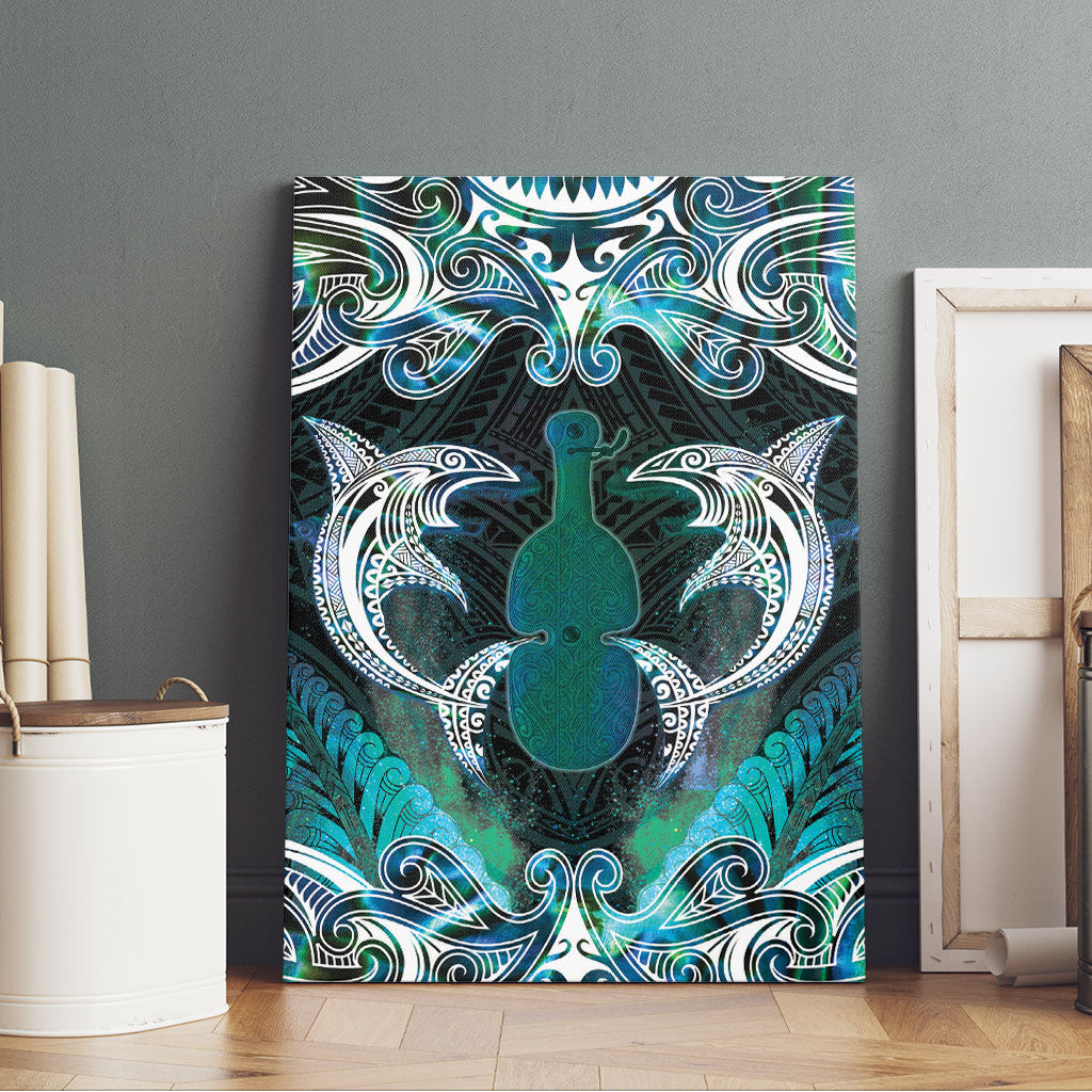 New Zealand Kotiate Weapon Canvas Wall Art Aotearoa Mango Paua Shell Maori Pattern LT22 - Polynesian Pride