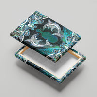 New Zealand Kotiate Weapon Canvas Wall Art Aotearoa Mango Paua Shell Maori Pattern LT22 - Polynesian Pride
