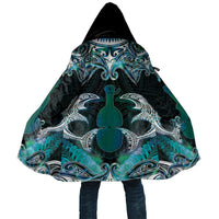 New Zealand Kotiate Weapon Cloak Aotearoa Mango Paua Shell Maori Pattern LT22 Unisex Blue - Polynesian Pride