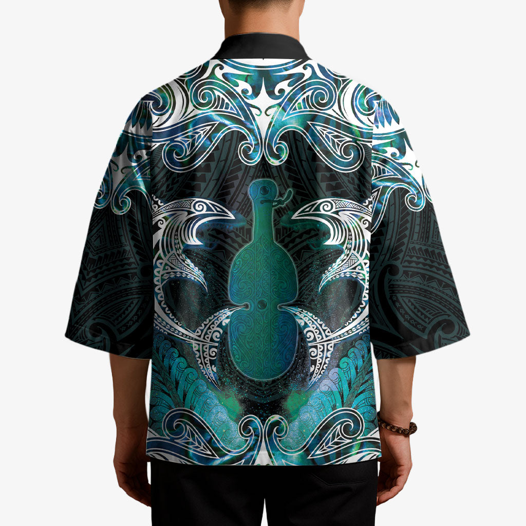 New Zealand Kotiate Weapon Kimono Aotearoa Mango Paua Shell Maori Pattern LT22 - Polynesian Pride