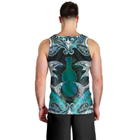New Zealand Kotiate Weapon Men Tank Top Aotearoa Mango Paua Shell Maori Pattern LT22 - Polynesian Pride