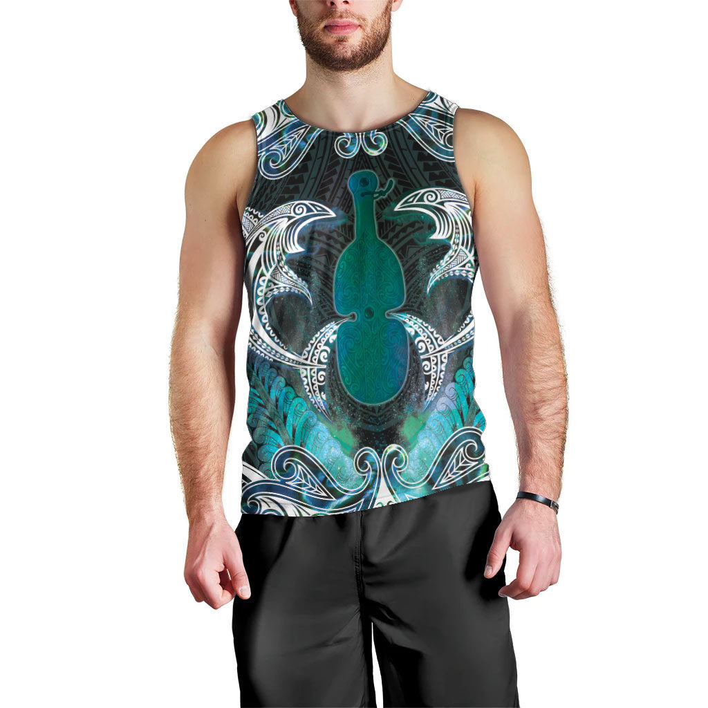 New Zealand Kotiate Weapon Men Tank Top Aotearoa Mango Paua Shell Maori Pattern LT22 - Polynesian Pride