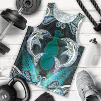 New Zealand Kotiate Weapon Men Tank Top Aotearoa Mango Paua Shell Maori Pattern LT22 - Polynesian Pride