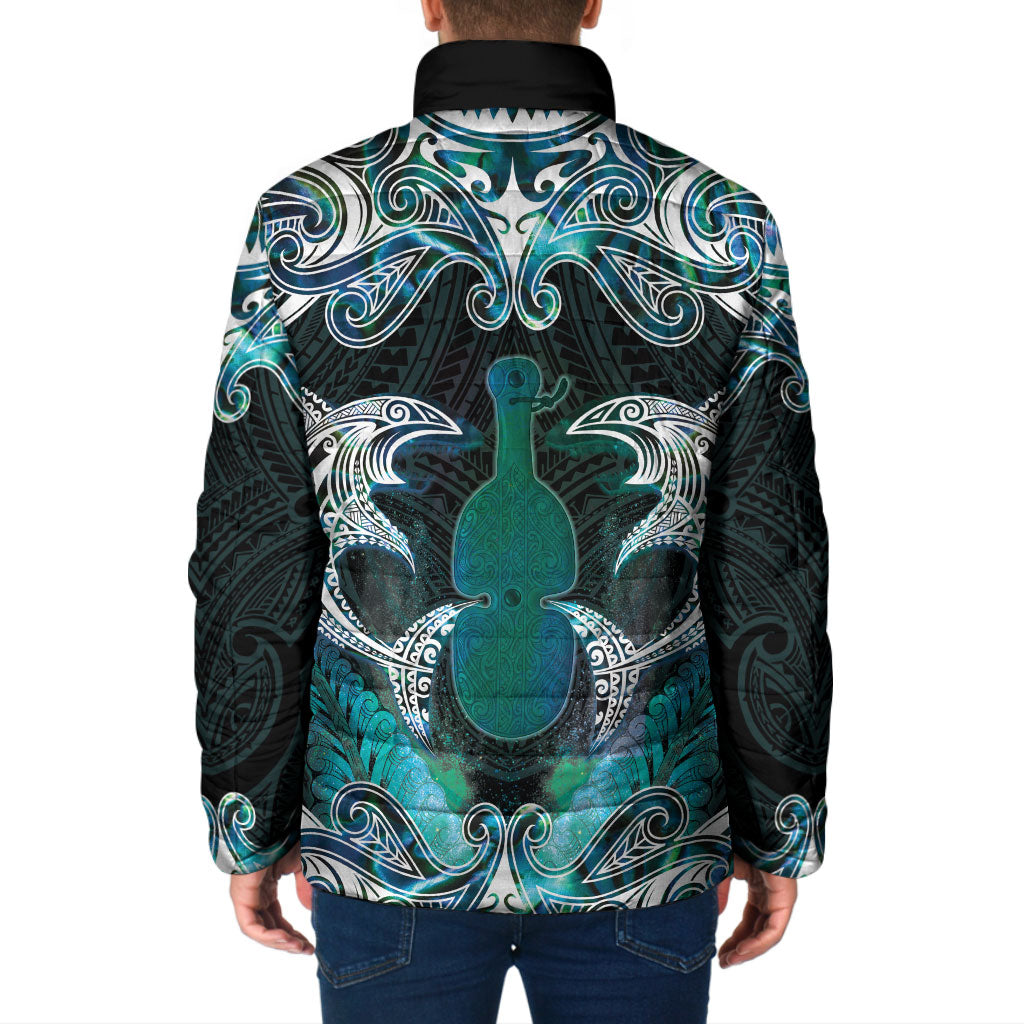 New Zealand Kotiate Weapon Padded Jacket Aotearoa Mango Paua Shell Maori Pattern LT22 - Polynesian Pride