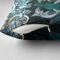 New Zealand Kotiate Weapon Pillow Cover Aotearoa Mango Paua Shell Maori Pattern LT22 - Polynesian Pride