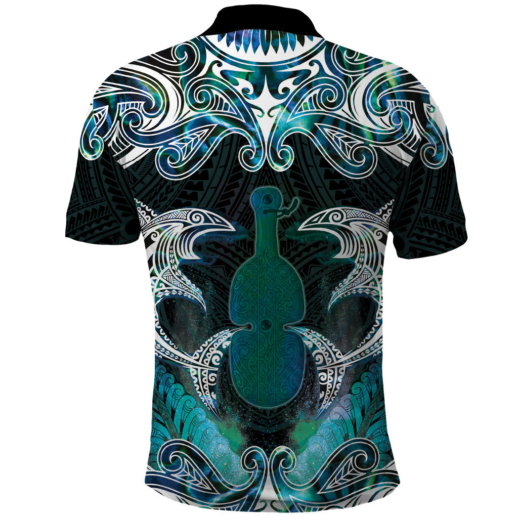 New Zealand Kotiate Weapon Polo Shirt Aotearoa Mango Paua Shell Maori Pattern